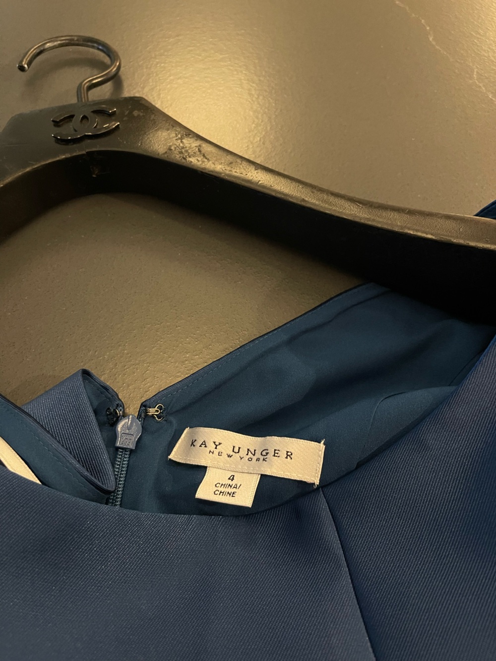 NEW Kay Unger Ina Tea Length Dress Vibrant Peony Blue Pink A-line cocktail 4 - Picture 10 of 14